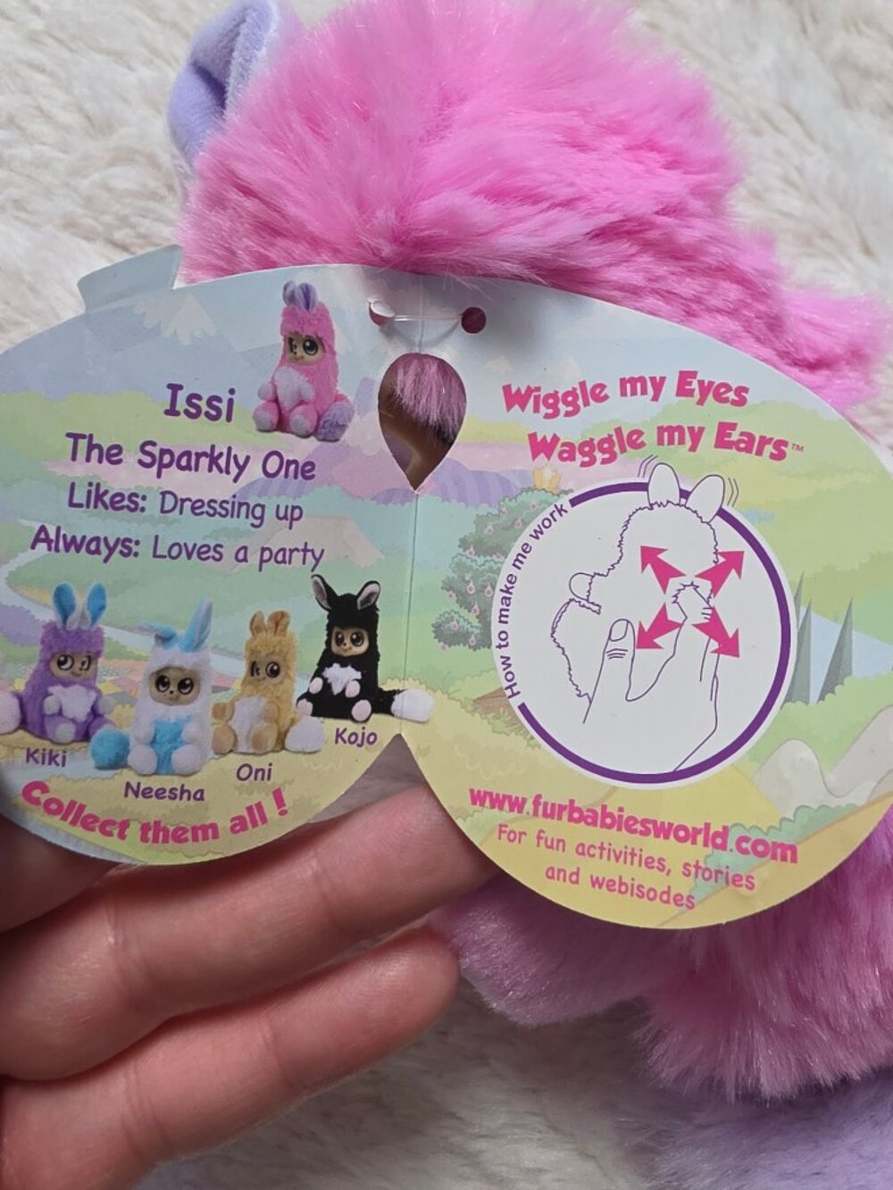 Fur Babies World Dreamstars ISSI Pink Purple Plush Toy NWT Moose - Picture 3 of 3